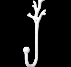 Handcrafted Metal Twig Design Wall Hook Nature Inspired Utility